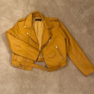Mustard Pleather Jacket
